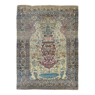 Antique Tehran Rug 4'4'' x 6'4'' For Sale