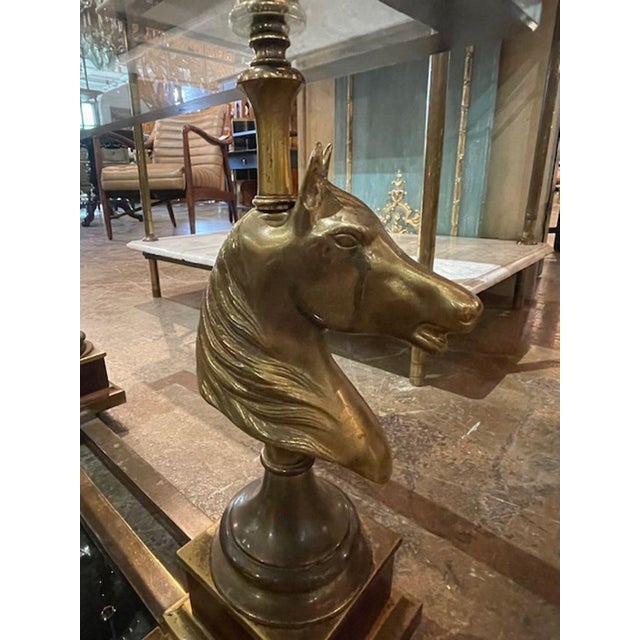 Vintage French Bronze Horse Coffee Table For Sale - Image 4 of 5