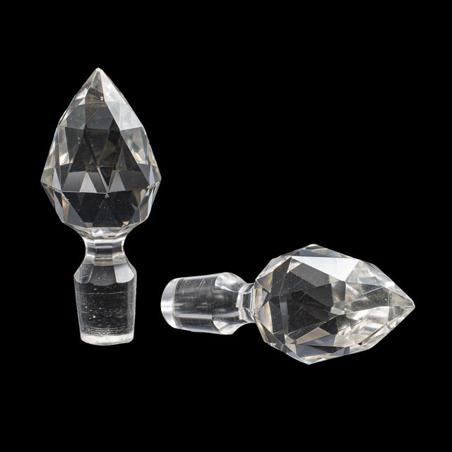 Pair of Small Antique Scent Bottles, English, Perfume Decanter, Silver Collar For Sale - Image 12 of 12