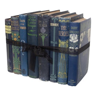 Vintage Indigo Gift Book Set- 8 Pieces For Sale