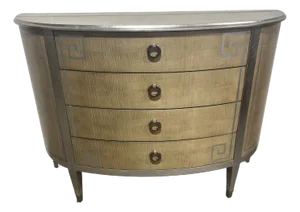 Caracole Mr K’s Key Silver Leaf Hollywood Regency 4-Drawer Buffet
