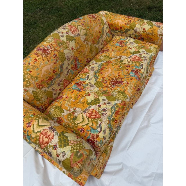 Mid-Century Chinoiserie Loveseat Sofas - A Pair For Sale - Image 4 of 16