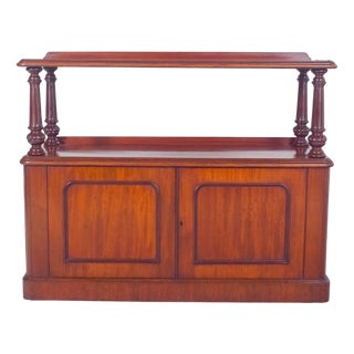 Antique English Dumbwaiter with Turned Columns For Sale