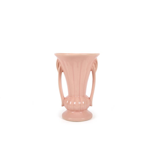 Set of 5 Vintage McCoy Vases in a Pink Matt Glaze For Sale - Image 4 of 18
