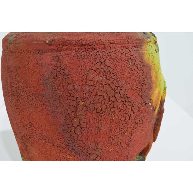 Kris Cox Ceramic Vessel Signed and Dated 1981 For Sale - Image 9 of 10