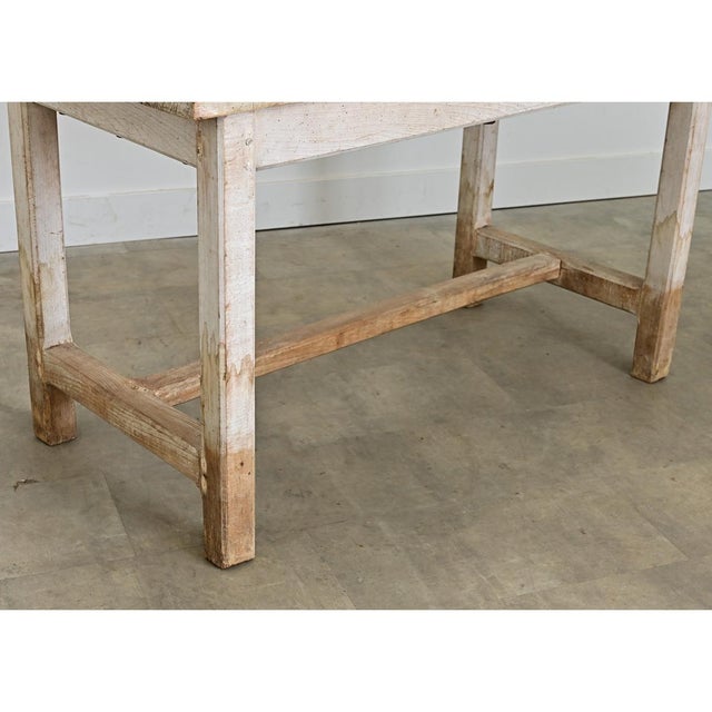 English 19th Century Limed Beech Prep Table For Sale - Image 11 of 15