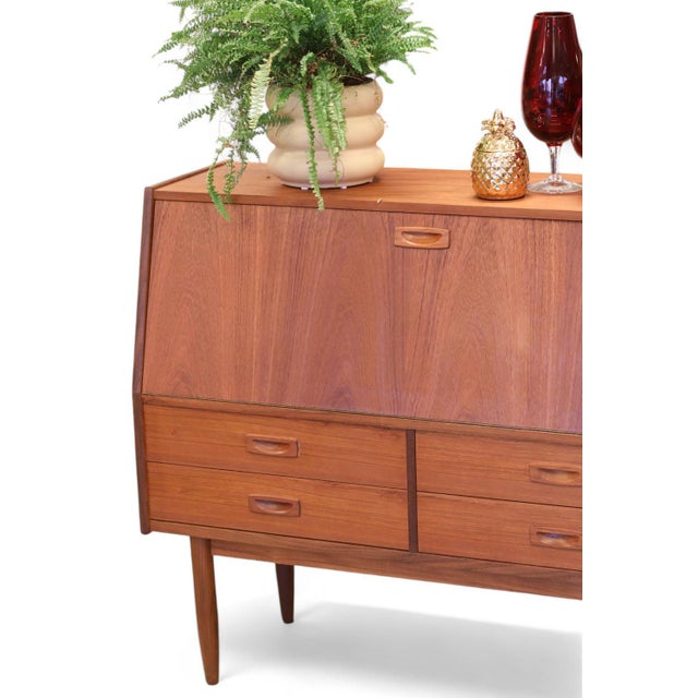 Danish Bar Cabinet in Teak with Slanted Fron, 1960s For Sale - Image 11 of 18