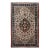 Vintage Isfahan Rug, Hand-Knotted Wool, Floral Pattern, Ivory & Navy, 3x4 For Sale