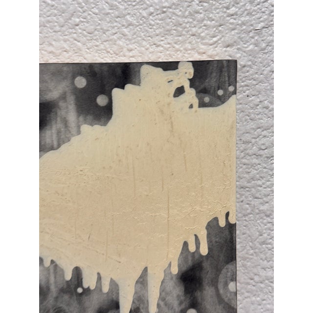 White Acrylic on Board, Unknown Arts, Vintage For Sale - Image 8 of 12