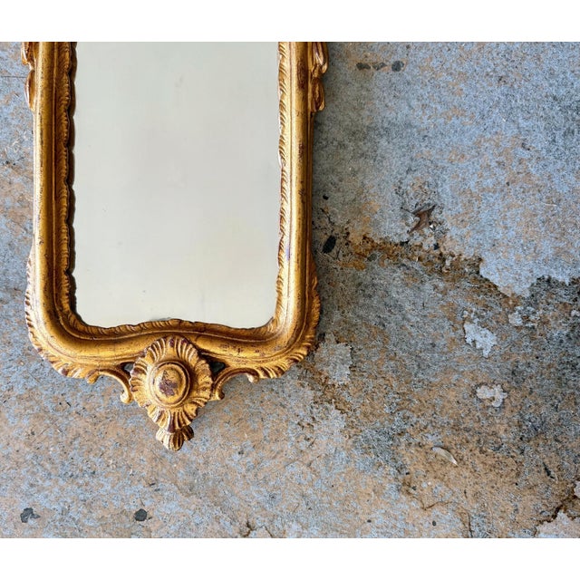 Rococo Late 20th Century Italian Baroque Style Giltwood Mirrors in the Manner of Borghese - a Pair For Sale - Image 3 of 4