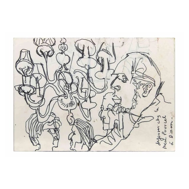 Reynold Arnould, Still Life, Ink Drawing, Mid-20th Century For Sale