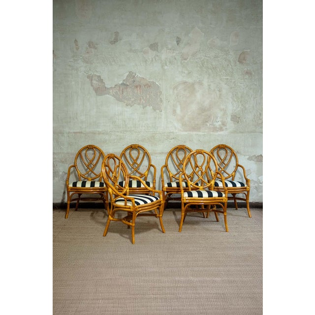 Vintage Bamboo Chairs, 1970s, Set of 6 For Sale - Image 15 of 15