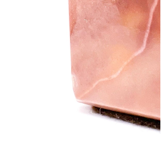 Vintage Pink & Honey Onyx Bookends – Sculptural Stone Pair – Organic Modern / Desert Chic For Sale - Image 11 of 11