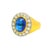 A captivating fashion ring featuring a 3.00-carat blue sapphire as the primary stone. The sapphire is expertly cut in a...
