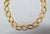 Vintage 1992 Signed Napier Goldtone Smooth & Textured Link Collar Necklace For Sale - Image 9 of 10