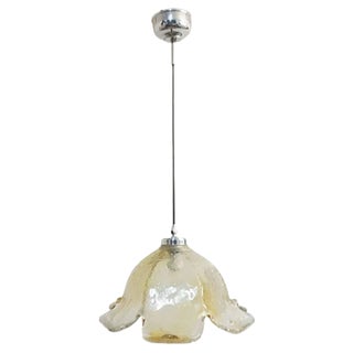 Vintage Danish Ceiling Lamp with Murano Glass Lampshade from OMI, 1980s For Sale