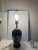 Wood Vintage Chinoiserie Floral Green Table Lamp For Sale - Image 7 of 8