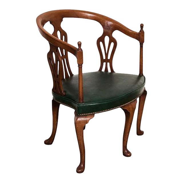 Early 1900s Large Edwardian Corner Chair For Sale