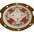 Antique German Jugendstil Wächtersbach Attributed Ceramic &amp; Pierced Brass Tray Made in Germany c. 1905-1920....