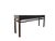 This 19th century console table features a long, narrow silhouette with a minimalist, architectural profile. Covered in a...