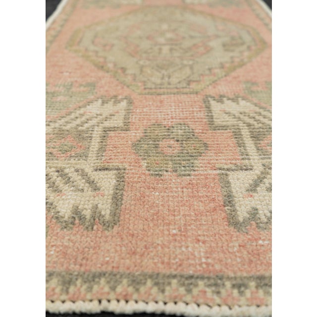 Turkish Turkish Mini Rug Oriental Hand Knotted Vintage Rug 1'7" x 3'2" #21161 For Sale - Image 3 of 8
