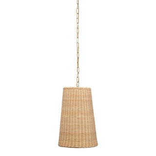 Candid Rattan Pendant in Cream For Sale