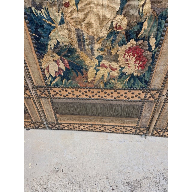 Textile 18th Century French Tapestry Screen With Figures Picking Fruit For Sale - Image 7 of 13