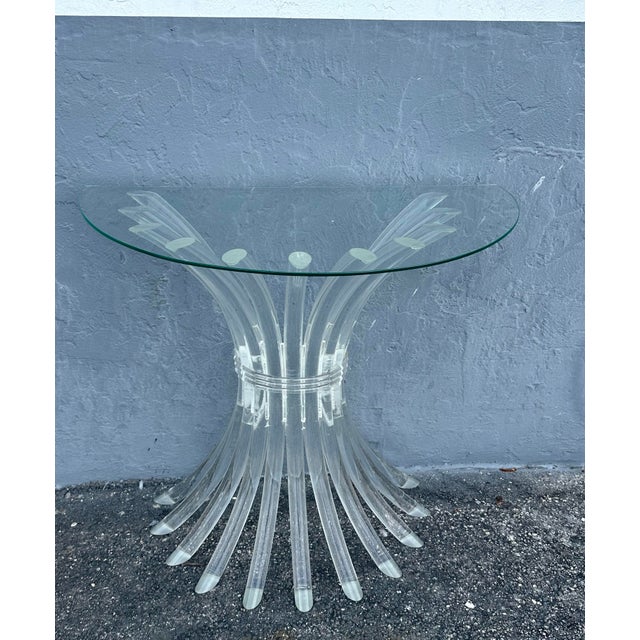 1970s 1970s Mid Century Modern Lucite Console Table For Sale - Image 5 of 5