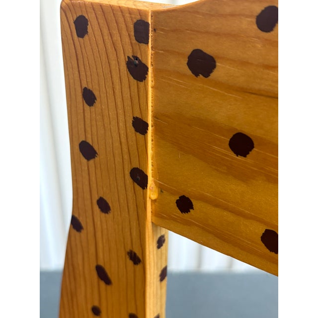 Neo-Folk Art Hand Painted Pine Dog Chair by Craig Carey For Sale - Image 10 of 12