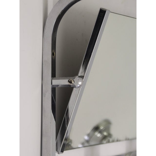 1930s French Art Deco Chromed Coat Rack with Mirror, 1930s For Sale - Image 5 of 11