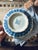 Ceramic Vintage Japanese Blue & White Floral Bowl – Fuku Mark For Sale - Image 7 of 8