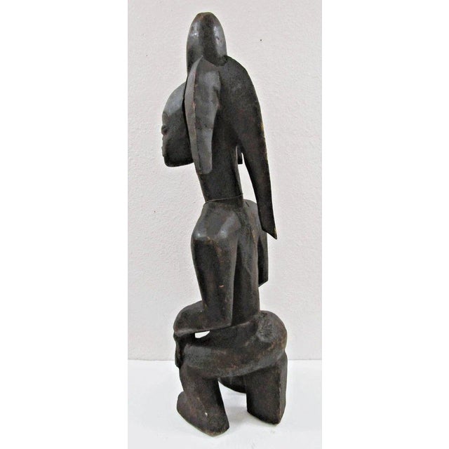 Late 19th Century Antique African Mumuye Iagalagana Jagana Seated Figure Sculpture From Nigeria For Sale - Image 5 of 12