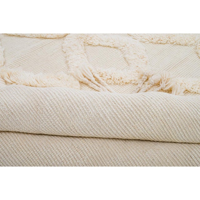 Textile Hand-Knotted Wool Rug by Azele Studio For Sale - Image 7 of 12