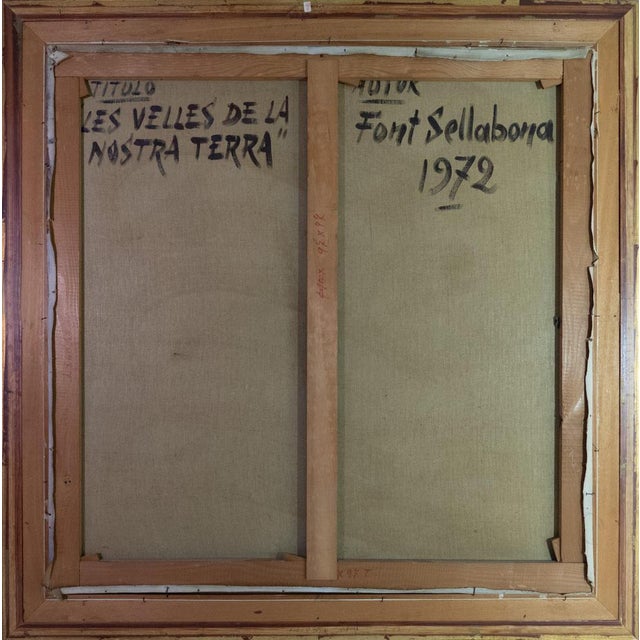 Font Sellabona, Les Velles De La Nostra Terra, 1972, Oil on Canvas, Framed For Sale - Image 6 of 8