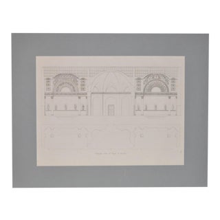 19th Century Architectural Engraving "Public Bathhouse" For Sale