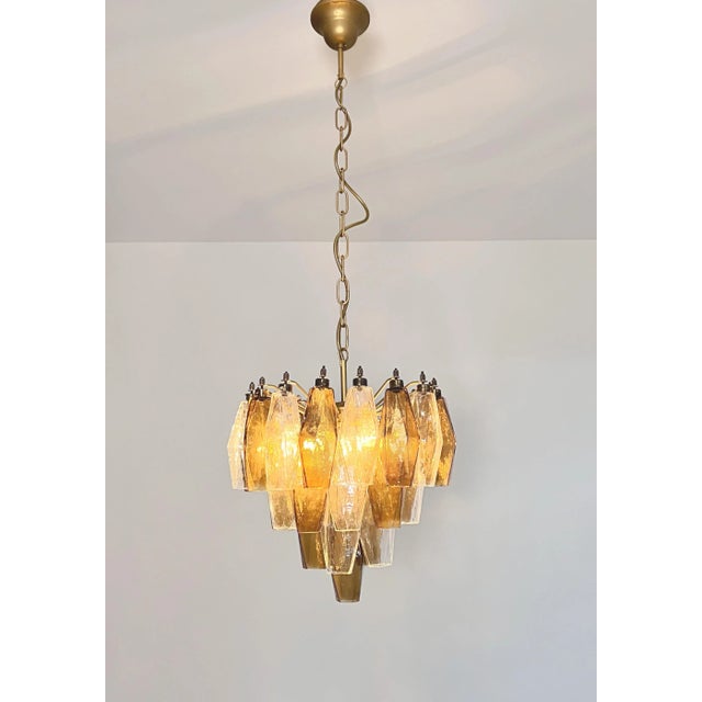 Murano Poliedri Chandelier by Carlo Scarpa, 1990s For Sale - Image 4 of 18