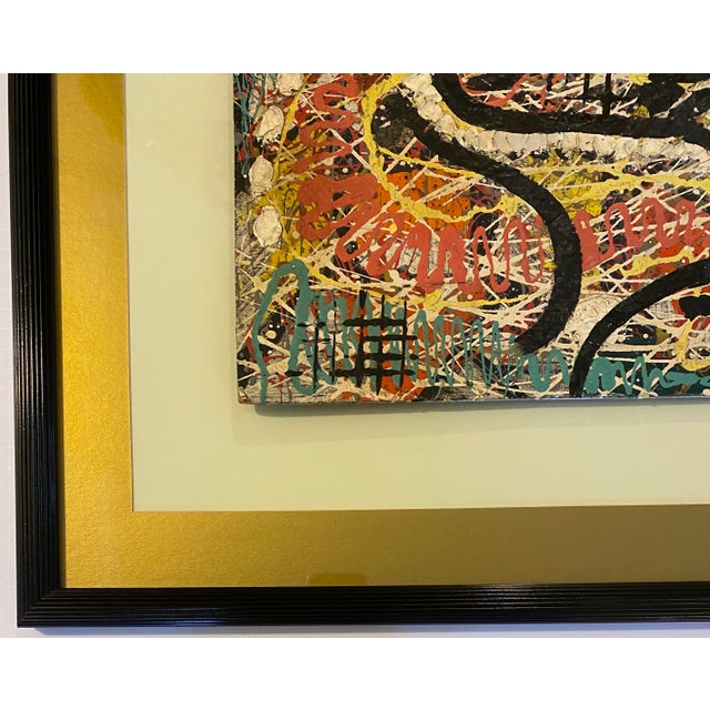 Jean-Michel Basquiat Style Neo-Expressionist Mixed Media Abstract Figural Painting For Sale In Miami - Image 6 of 12