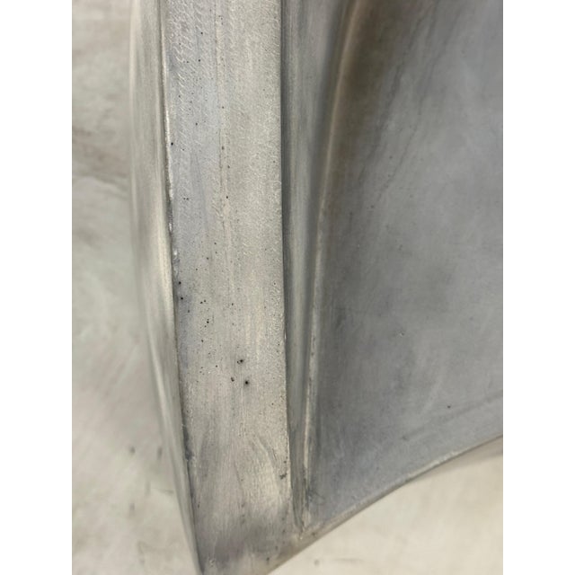 Attributed to Vladimir Kagan for Ralph Pucci Ltd Edition Grey Foundry Chairs and Ottoman For Sale - Image 4 of 15