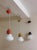 Metal and Opaline Glass Ceiling Lamps, 1970s, Set of 3, in Very Good conditions. Designed 1970 to 1979 European Plug (up...