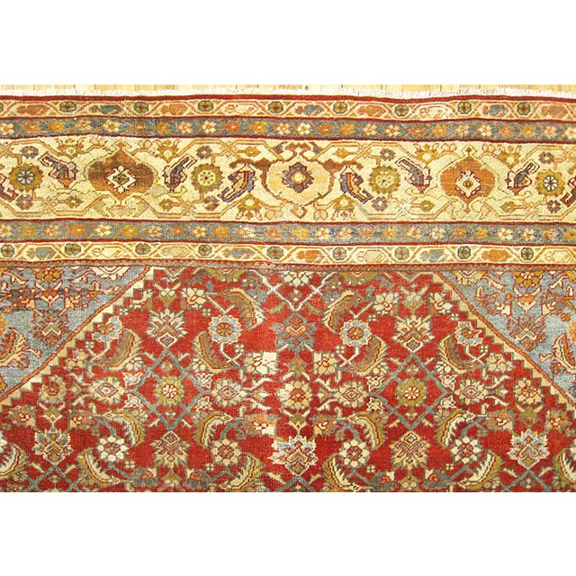 1910s Antique Persian Sultanabad Oriental Carpet, Room Size, with Central Medallion For Sale - Image 5 of 5
