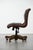 English-Style Chesterfield Swivel Office Chair in Cowhide For Sale - Image 5 of 16