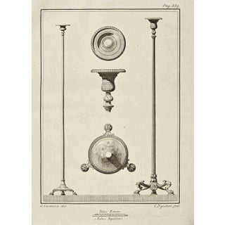 Giacomo Casanova, Ancient Roman Fresco Herculaneum, Etching, 18th Century For Sale