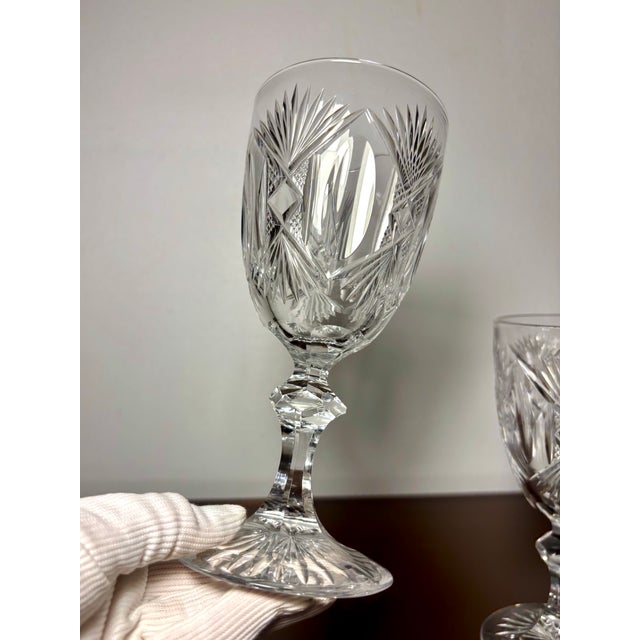 Crystal Glasses from Saint Louis, 19th Century, Set of 9 For Sale - Image 9 of 18