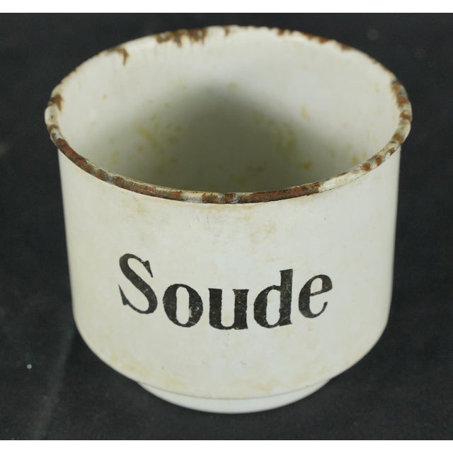 Vintage French Savon, Sable, & Soude Washbasin Wall Set For Sale - Image 4 of 13