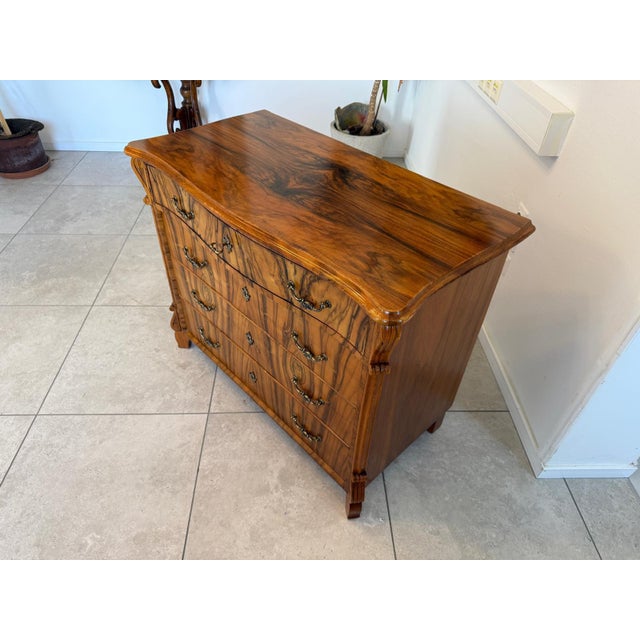 Biedermeier Walnut Veneered Chest of Drawers For Sale - Image 8 of 15