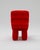 Red Postmodern Velvet Armchair, 1990s For Sale - Image 8 of 10
