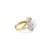 Contemporary Freshwater Pearl Diamond Ring .32cttw 14k Yellow Gold, Size 5 For Sale - Image 3 of 5