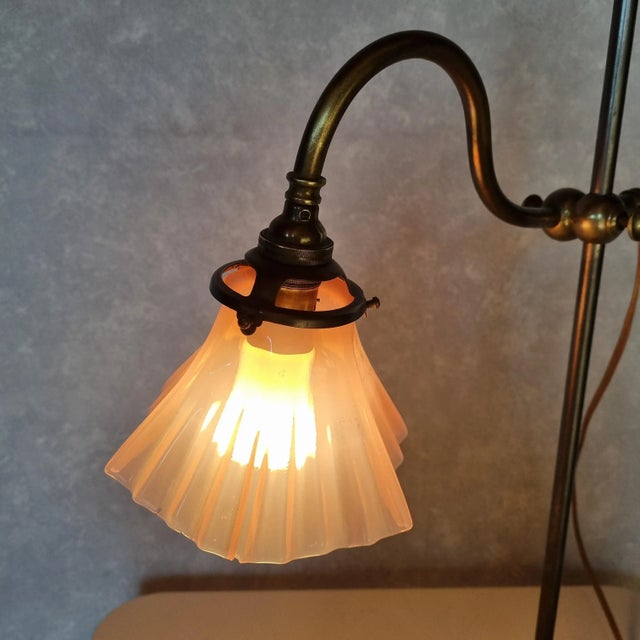 Art Nouveau Brass Desk Lamp, 1910s For Sale - Image 3 of 10