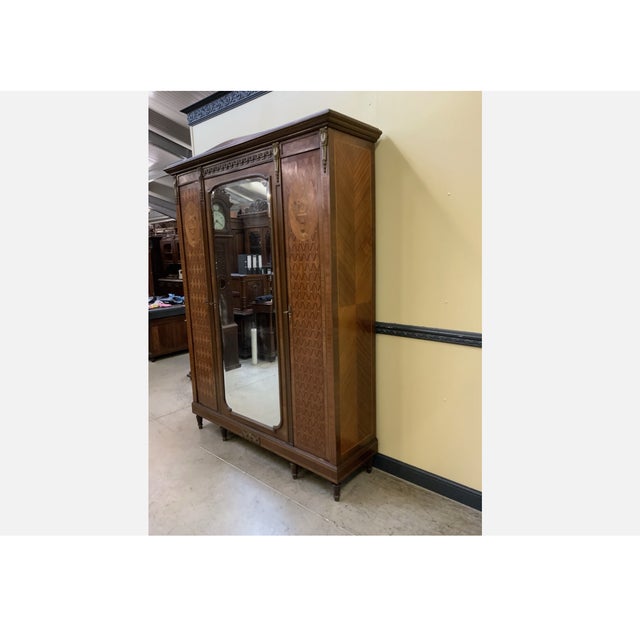 Antique Art Nouveau Linen or Crockery Cupboard, 1910 For Sale - Image 3 of 14