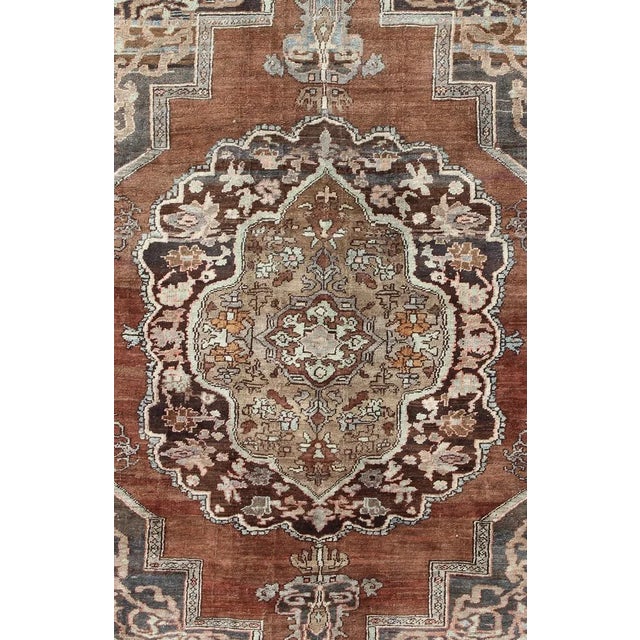 Turkish Kars Carpet With Classical Design in Various Shades of Brown and Gray For Sale - Image 4 of 7